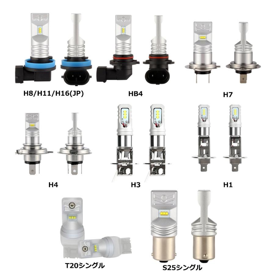 LEDフォグランプ H1 H3 HB4 T20 S25 DC12-24V ソールCSP Y19チップ 16W 1600ルーメン 6500K ホワイト 2本セット 送料無料｜sendaizuihouen-store｜02