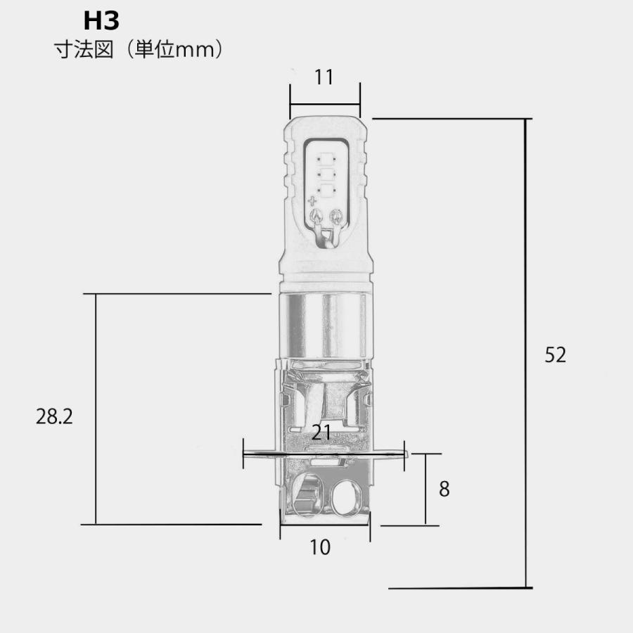 LEDフォグランプ H1 H3 HB4 T20 S25 DC12-24V ソールCSP Y19チップ 16W 1600ルーメン 6500K ホワイト 2本セット 送料無料｜sendaizuihouen-store｜10