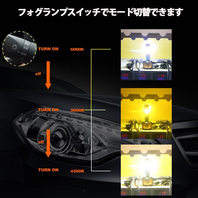 LEDヘッドライト F35 フォグランプ H3 H4 H8/H11/H16 HB3 HB4 D2 D4 3色切替 PhilipsLUMLEDS社製チップ 40W 8000ルーメン 3000K/4300K/6000K 2本セット 送料無料｜sendaizuihouen-store｜06