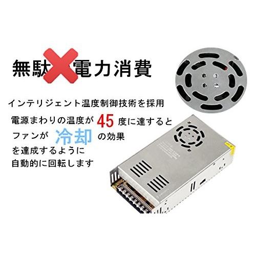 スイッチング電源 AC/DCコンバーター 入力AC100V 出力DC12V/30A 最大360W 直流安定化電源 変換器 変圧器 配線付 放熱ファン付 送料無料｜sendaizuihouen-store｜05