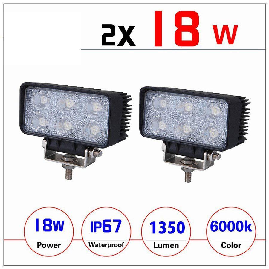 e-auto fun LEDワークライト 作業灯 コンパクトタイプ 18W 広角タイプ 