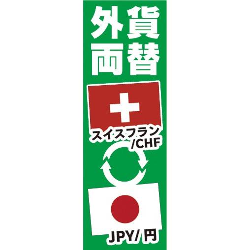 のぼり　両替　外貨両替　スイスフラン/CHF　JPY/円　のぼり旗｜sendenjapan