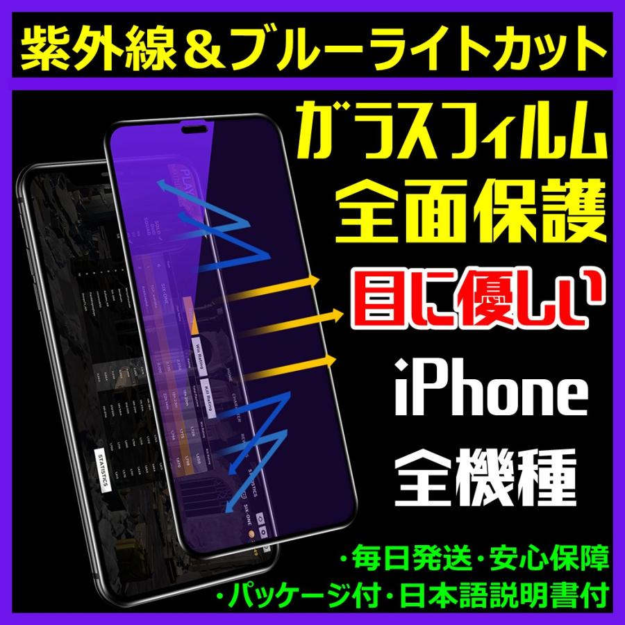 Iphone ガラスフィルム 全面保護フルカバー 紫外線 ブルーライトカット 目に優しい Faceid 3dtouch 対応 日本語説明書付 気泡ゼロ 指紋防止 水分油分防止 人気 Sendoヤフー店 通販 Yahoo ショッピング