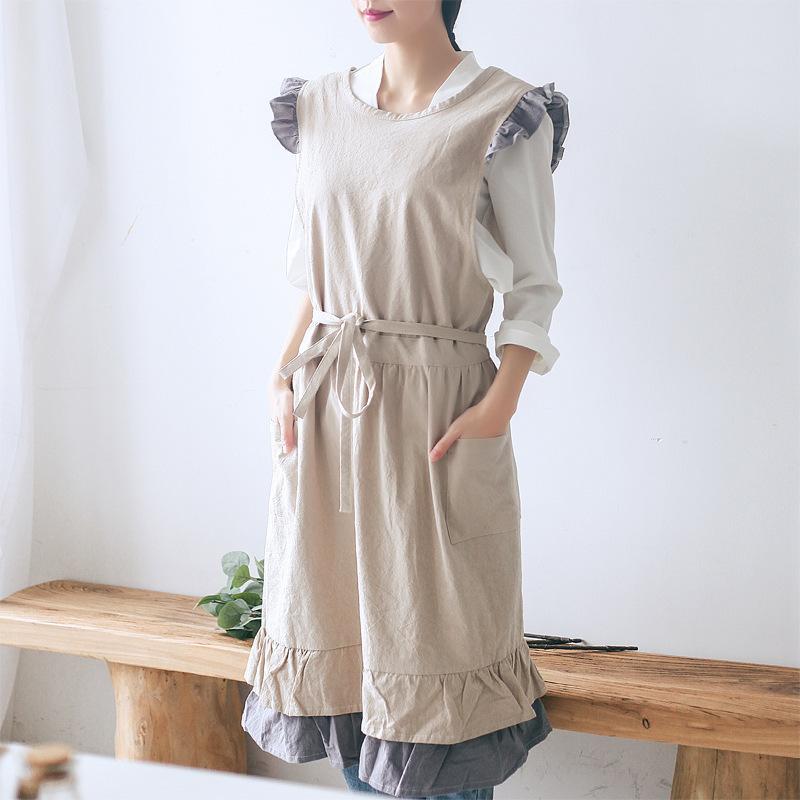 ハンドメイド　エプロン　ワンピース　ふんわり　リネン cocca(コッカ) ｜生地通販｜【cocca for】 日に日になじむ