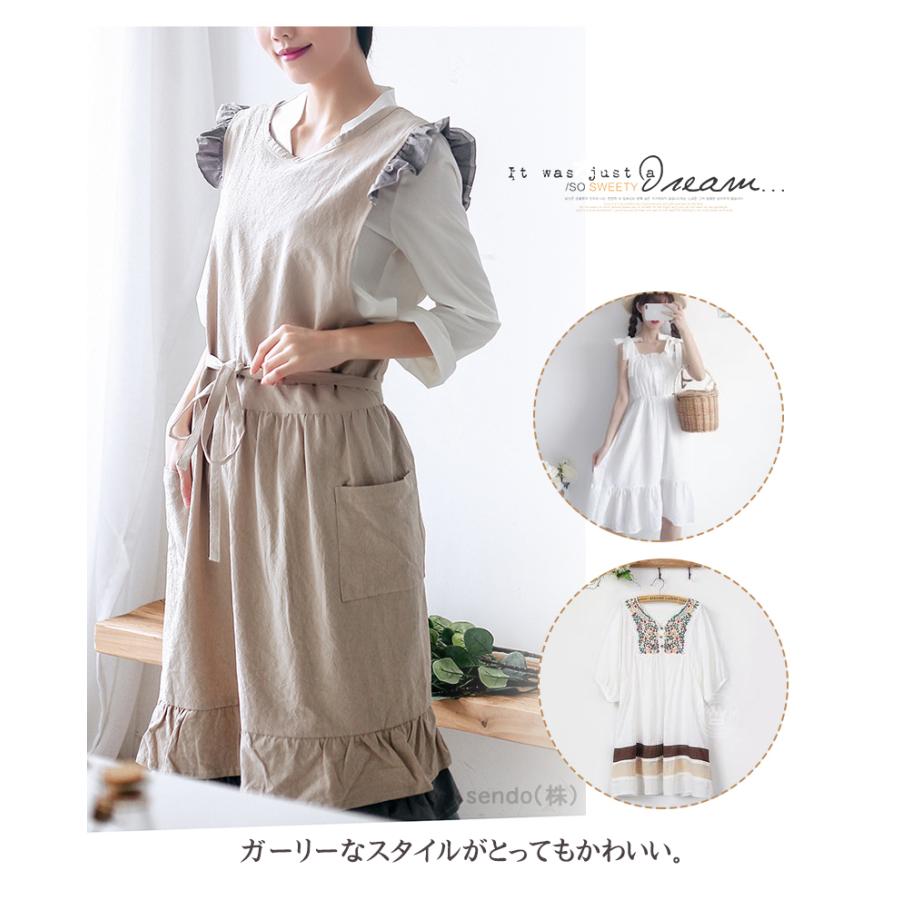 サンプル☆エプロンワンピース☆リネンワンピース サンプル☆エプロンワンピース☆リネンワンピース