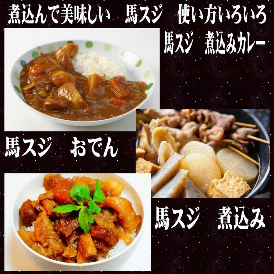 カナダ産 国内肥育　馬スジ 1kg　冷凍【送料無料 馬すじ 冷凍 1kg 煮込み 焼肉用 九州 熊本 阿蘇 肉工房 さくらや食産 くまもと 冷凍】｜sendoichiba｜03