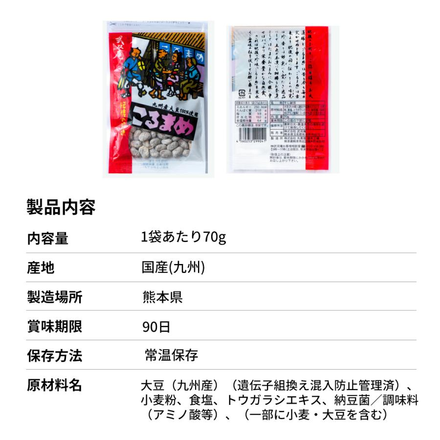 武双庵 こるまめ 熊本産伝統干し納豆 70g×6袋入り 送料無料 メール便