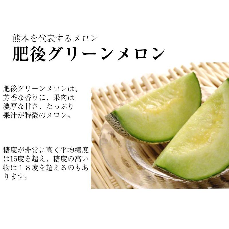 熊本産 アールスメロン 肥後グリーンメロン 黒小玉スイカ詰め合わせ