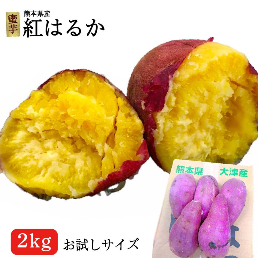 熊本産 紅はるか丸形 LまたはM お試し用 サイズ 2kg 蜜芋 送料 熊本産 紅はるか丸形 LまたはM お試し用 サイズ 2kg 蜜芋 送料