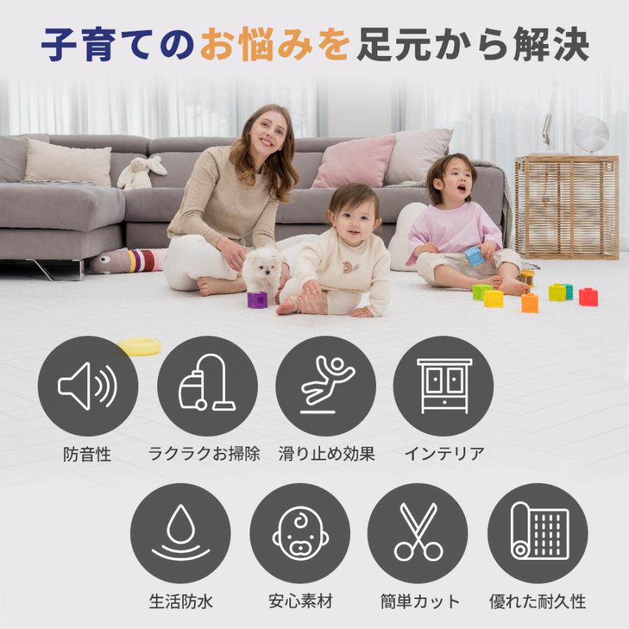 ロールマット フロアマット 110cm x 200cm 厚さ1.5cm ベビーマット 