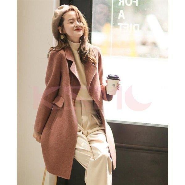 注目ショップ ブランドのギフト ロング丈 通勤 冬 秋 ジャケット ロングコート レディース テーラードジャケット カシミヤコート チェスターコート トレンチコート スプリング チェスターコート カラー ピンク Michiganestateplanning Com