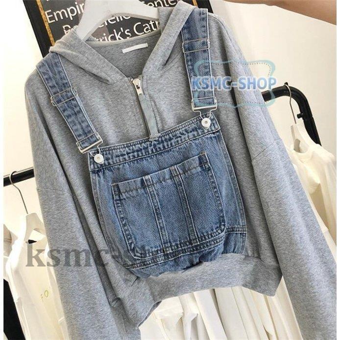 一番の トレーナー 切替 重ね着 デニム レディース パーカー トップス カジュアル 体型カバー ゆる 秋物 パーカー 欠品場合メールで連絡ご返答無い場合注文キャンセル 了承済み Oroagri Eu