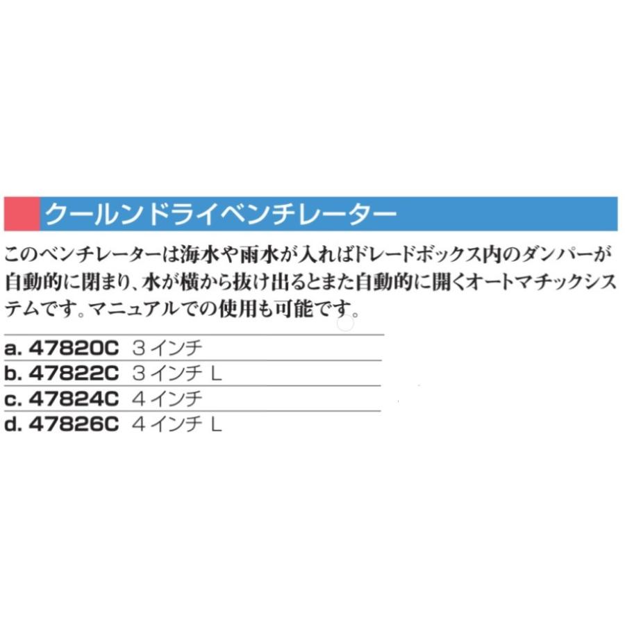 [47820C]3インチ クールンドライベンチレーター：a  PLASTIMO プラスチモ 船舶用品の画像