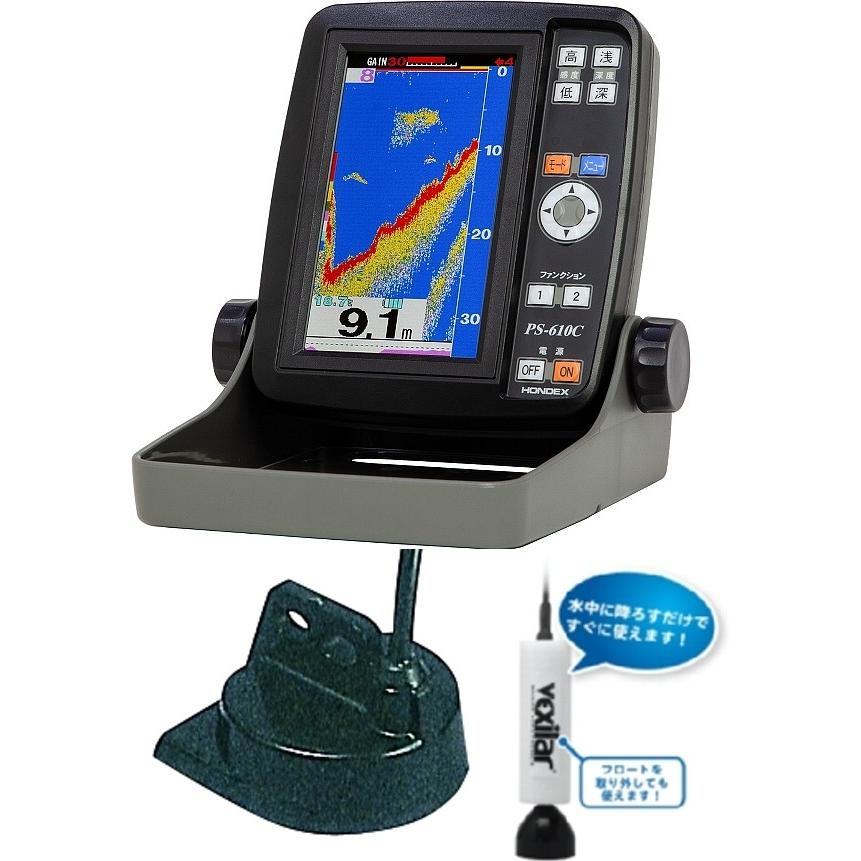 魚群探知機 ホンデックス HONDEX PS-610C TD04A振動子付 ワカサギ振動  
