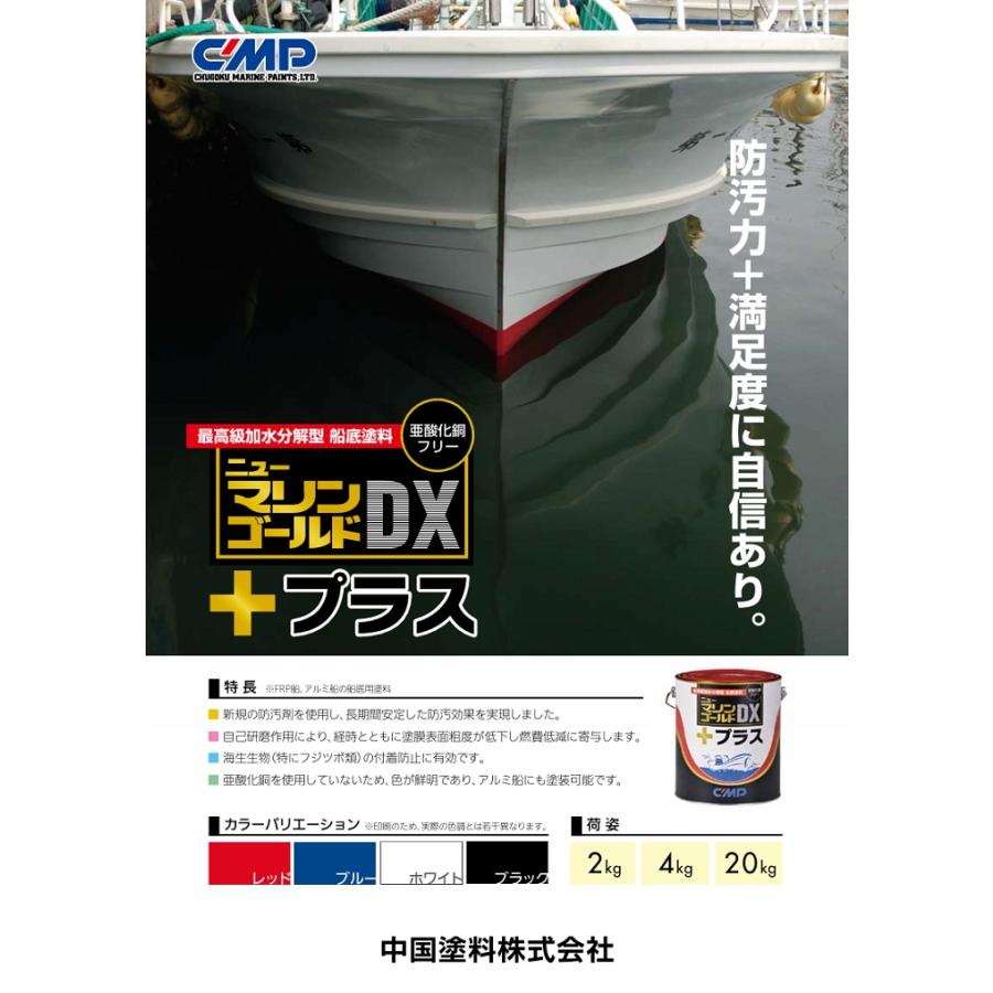 ニューマリンゴールドDXプラス 赤 レッド 4kg 中国塗料 船底塗料