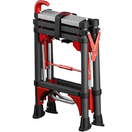 メーカー直送品】【代引き直送不可】アルミス コンパクト伸縮専用脚立