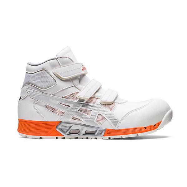 asics 安全靴 ホワイト/オレンジ ハイカットWINJOBCP308AC ASICS（アシックス） 安全靴 CP308 AC 1271A055 ウィンジョブ 100