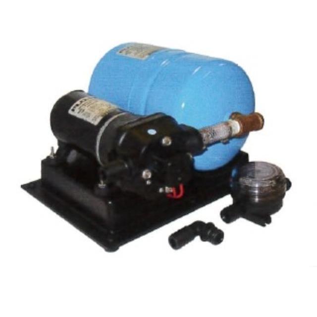 送料無料 FLOJET 中型圧力ポンプ タンク付 24V 2840-300A 