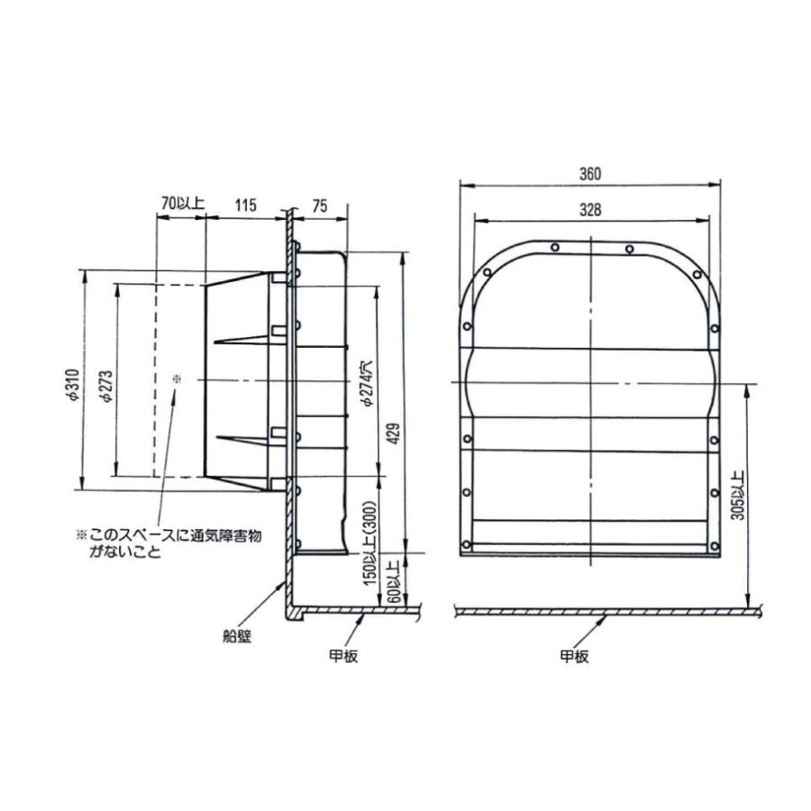 横型ベンチレーター KDB24 24V ベンチレーター 光電製