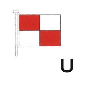 国際信号旗 文字旗 【U旗】 小型 71cm x 86cm トロピカル ばら