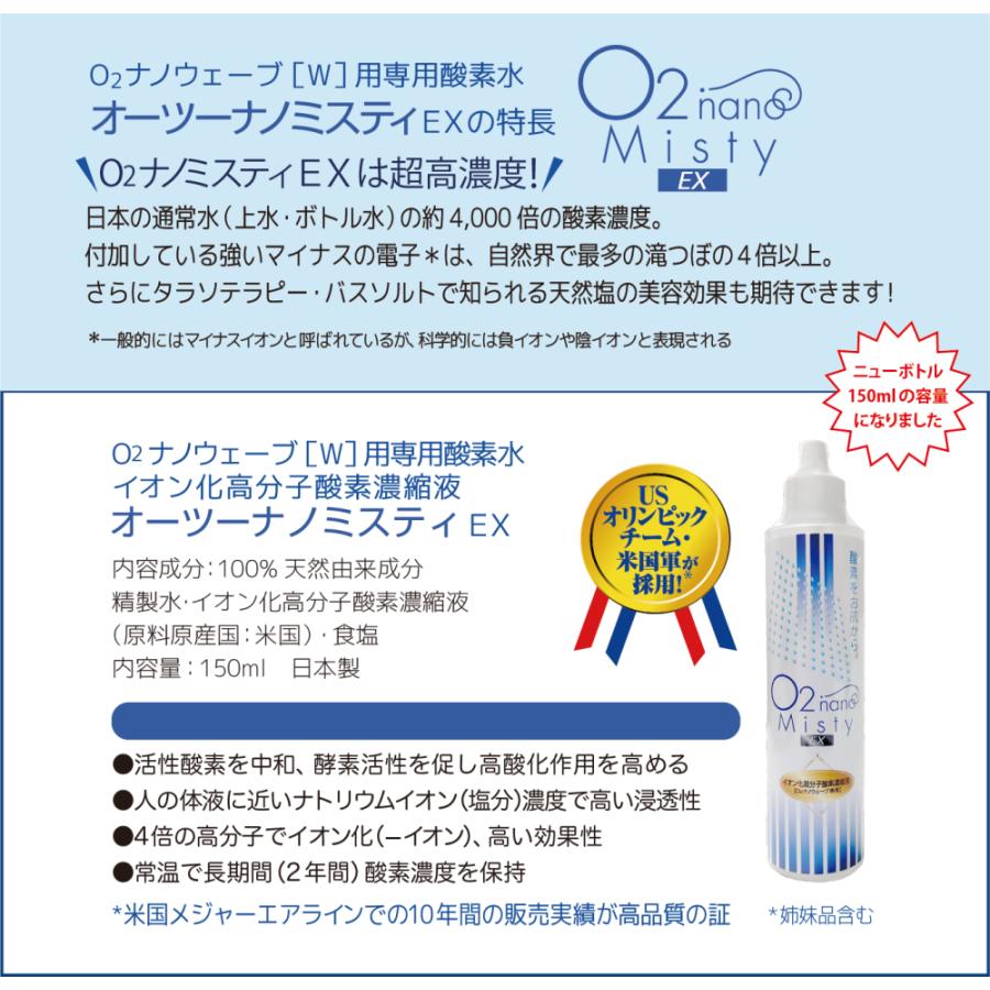 O2ナノウェーブ 150ml 2本セット 酸素濃縮液配合 ミスト用液体