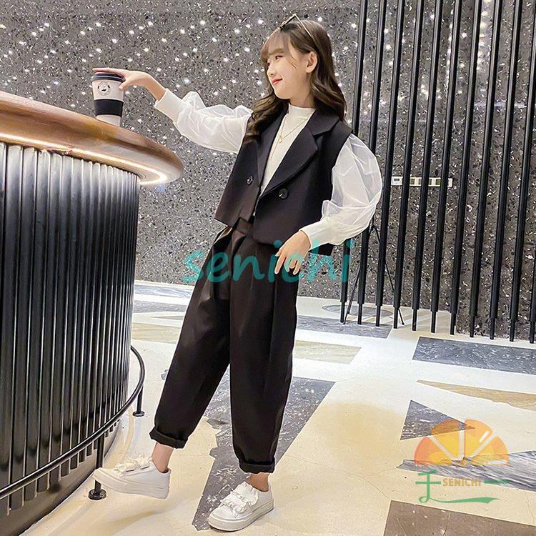 Yukihus女児パンツスーツ 入学式 卒業式 パンツスーツ 女の子 スーツ フォーマル 子供服