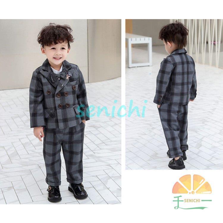 スーツ キッズ 男の子 入学式 子供 フォーマル スーツ パンツスーツ ジュニア セットアップ 小学生 卒業式 七五三 結婚式 発表会 正装 上下セット 子供服 韓国風 | ブランド登録なし | 03