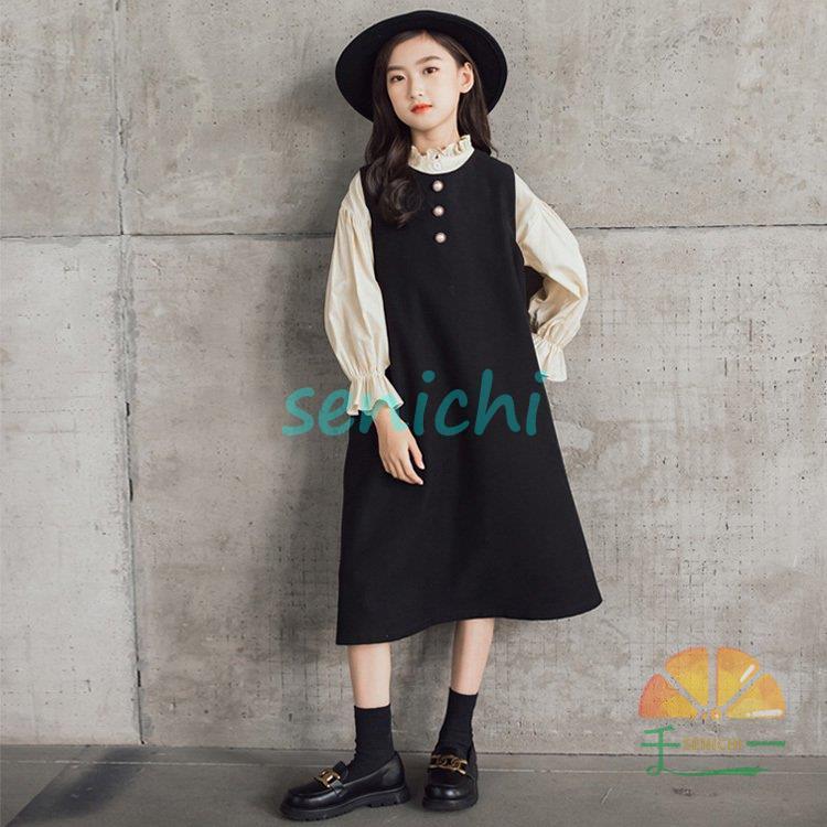 卒業式 ワンピース スーツ 女の子 2点セットキッズ 入学式 演奏会 長袖 レディース ワンピーススーツ ジュニア 入園式 発表会 卒服 演出 春 子供 レイヤード 2年保証