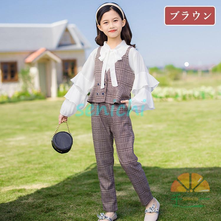 卒業式 小学校 女の子 パンツスーツ ピアノ発表会 スーツ 女の子 パンツ 卒業式 子供服 チェック柄 フォーマル 上下セット 七五三 キッズ 入学式 卒園式 Dora0124 Kids80 千一 通販 Yahoo ショッピング