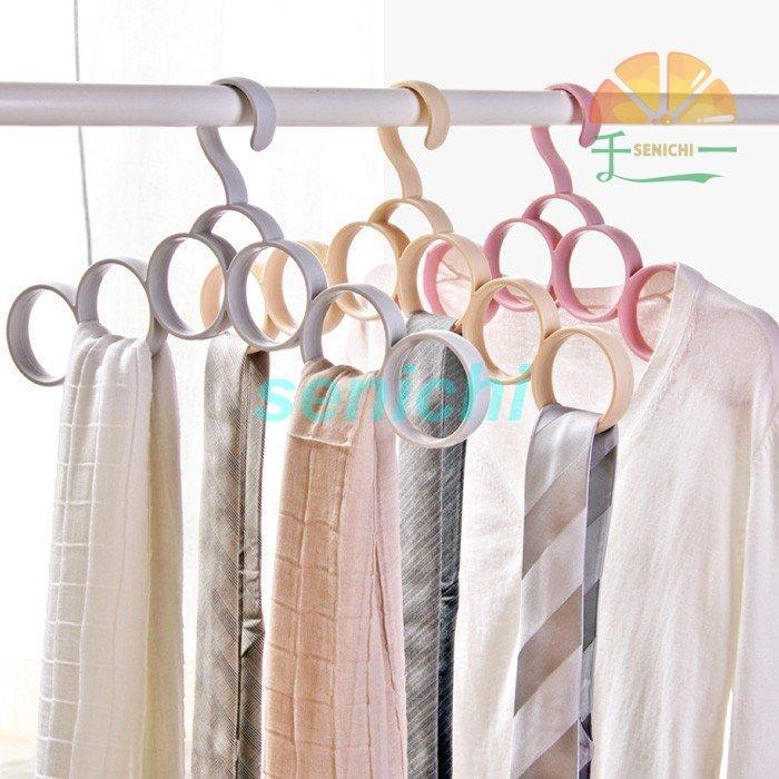スカーフホルダー ネクタイハンガー クローゼット収納 おしゃれ 便利 スッキリ 6リング スカーフ タイ ベルト 2個入り 2個セット リングハンガー Dora0214 Sna149 千一 通販 フックベルトホルダーハンガースカーフのスカーフのストレージタイホルダータイハンガー 360