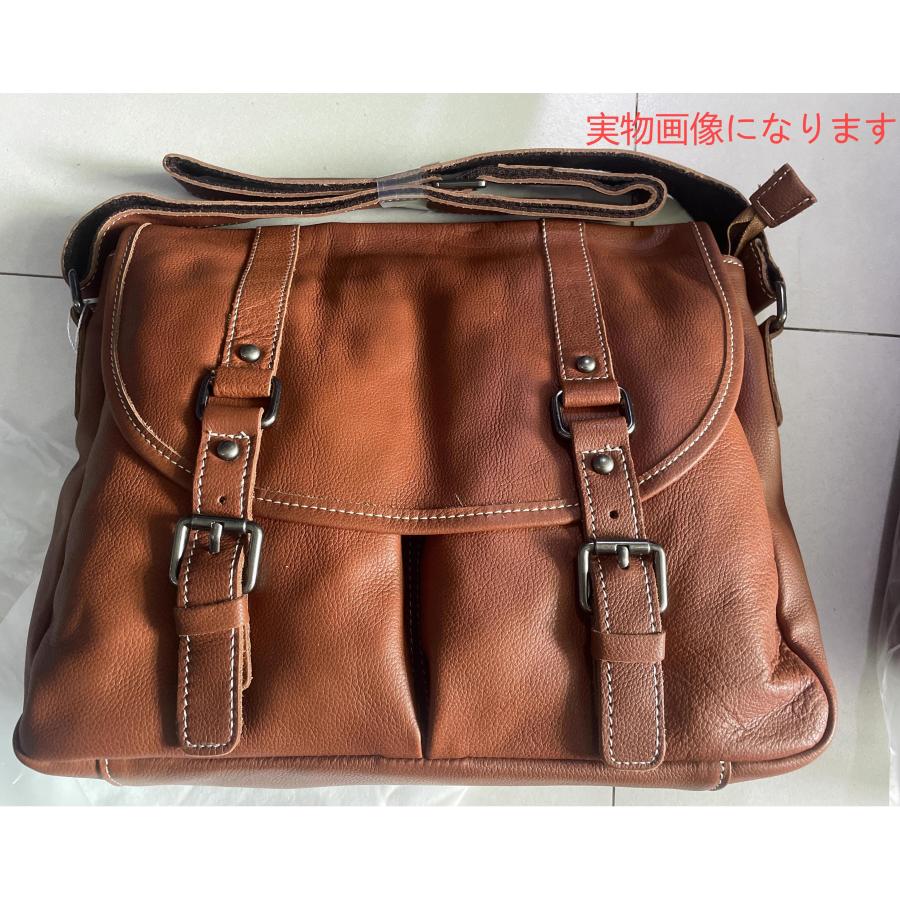 ショルダーバッグ 本革 メッセンジャー ビジネスバッグ 斜めがけバッグ カジュアル メンズバッグ 斜め掛け シンプルの画像