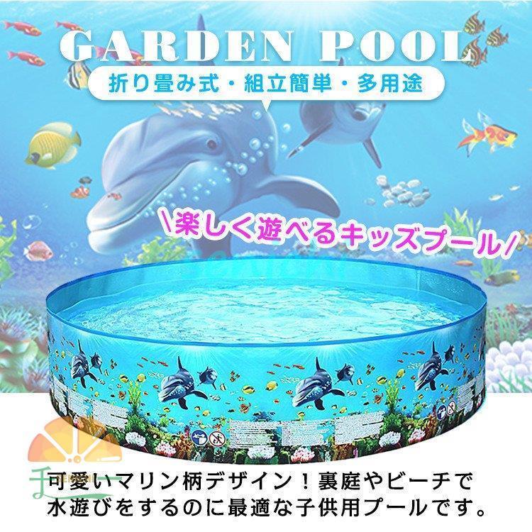 プール ビニールプール 家庭用 子供用 折りたたみ 円形 空気入れ不要 ビニールプール 丸形 ガーデンプール ファミリープール キッズプール レジャー 庭 水遊びの画像