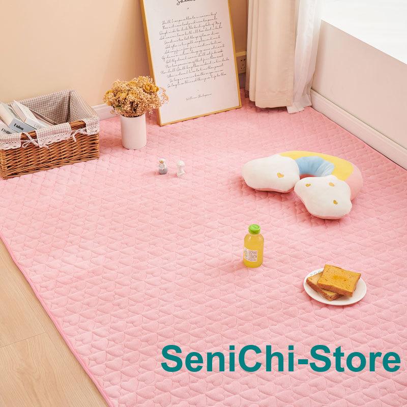 【アウトレット】おしゃれでひんやり持続冷感キルトカーペットベージュ190×280 Amazon｜ラグ 夏用 冷感 カーペット 190×240cm 長方形 ネイビー