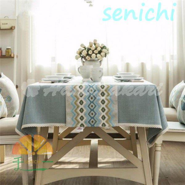 irisette テーブルクロス 大判 シルバーベージュ刺繍入り irisette