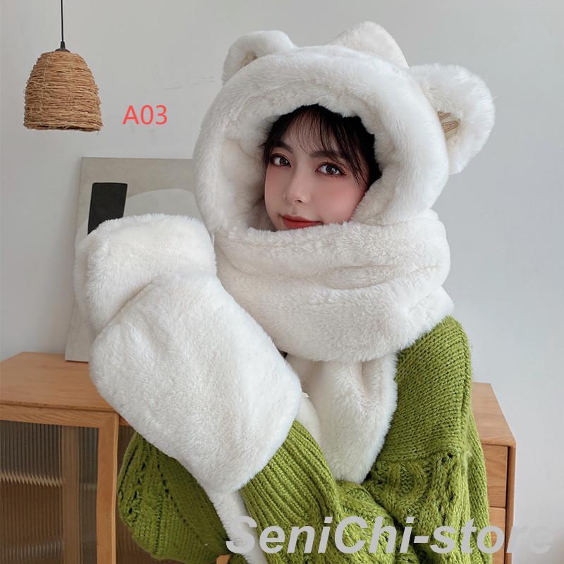 フード付きマフラーフェイクファー ボア ふわふわ 帽子 レディース