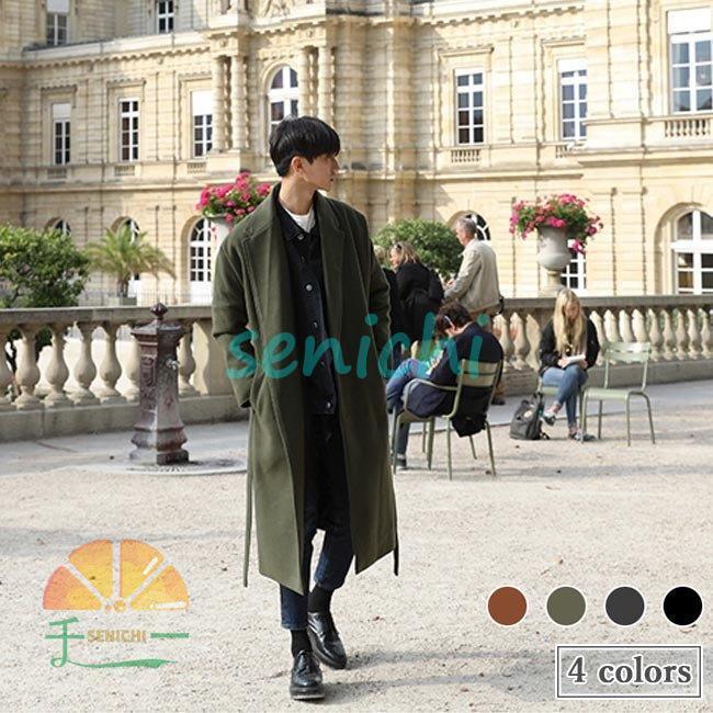 ガウンコート メンズ チェスターコート ロングコート 秋冬 アウター ゆったり コート ロング スタイリッシュ 通勤 腰ベルト付き 冬コート Dora0922 Kot133 千一 通販 Yahoo ショッピング