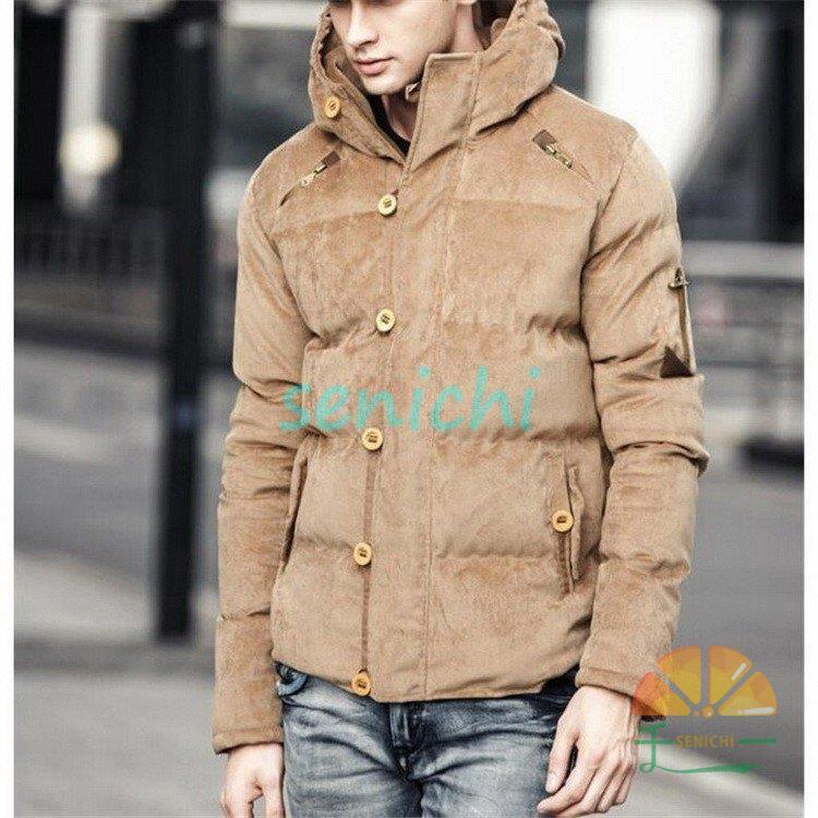 ダウンジャケット メンズ 中綿ジャケット ダウンコート ジャンパー ブルゾン ポケット付き 立ち襟 厚手 アウター 切り替え 韓国 防寒着 軽量 カジュアル ダウンジャケット メンズ ジャンパー 中綿コート 厚手フード付き3色