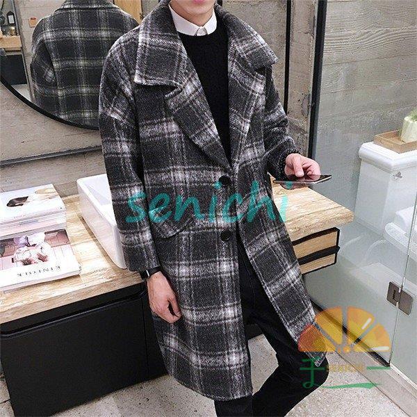 注目 チェックコート ロングコート ビジネス メンズ チェスターコート チェック柄 ビジネスコート コート アウター スリム チェスターコート 色 ダークグレー Wp Polestarcalendars Com