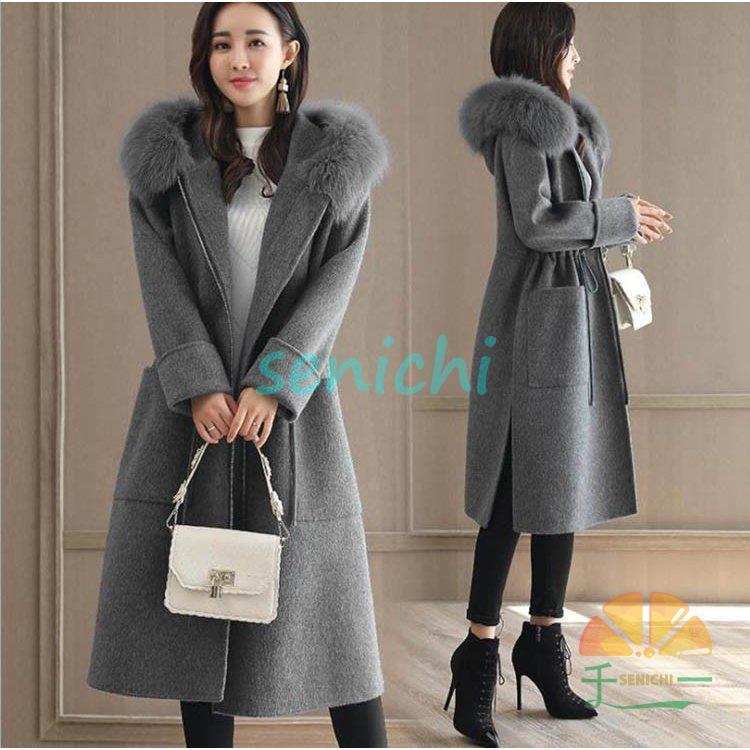 チェスターコート レディース ロングコート 秋冬 ファー付き ウール きれいめ 無地 オーバーコート 上品 ラシャ混コート アウター 通勤 チェスターコート レディース ロングコート 秋冬 ファー付き ウール