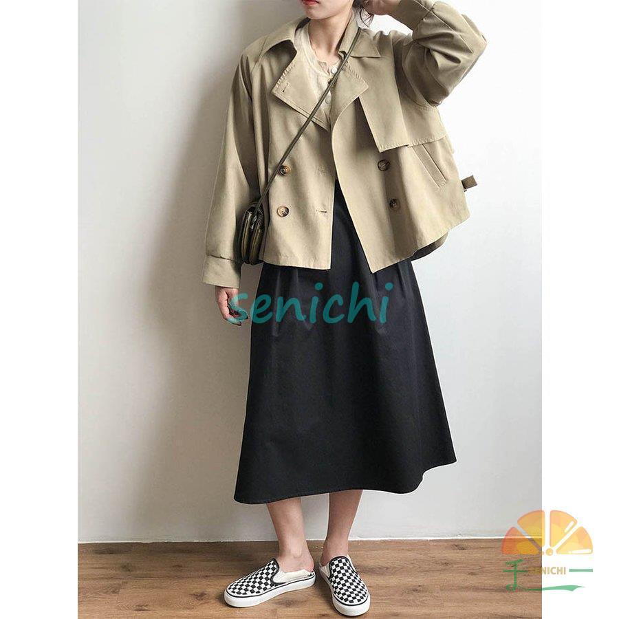 かわいい ショート丈トレンチコート トレンチコート レディース ショート丈 アウター ショートコート ショート スプリングコート コート Simbcity Net
