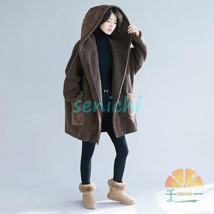 ボアコート ムートンコート コート ボア アウター レディース フェイクムートン 大きいサイズ ミドル丈 防寒 ボアコート ムートンコート コート ボア アウター レディース フェイク