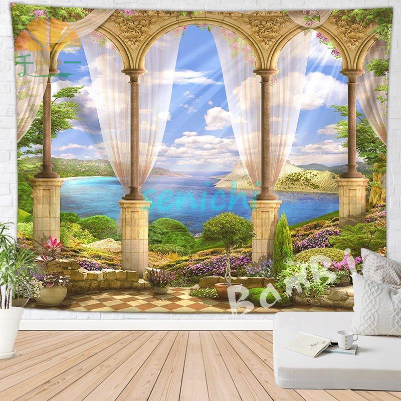 インテリア雑貨 布絵 額付き タペストリー おしゃれ 北欧 インテリア 雑貨 壁掛け 絵 布 大判