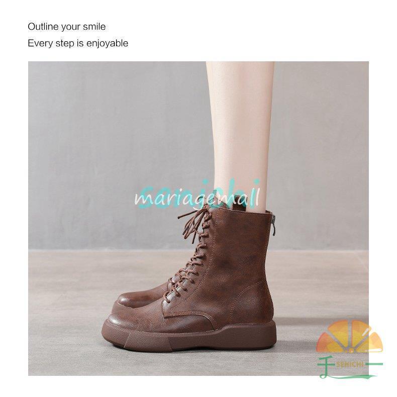 ブーツ レディース本革 レースアップブーツ ショートブーツ レディース