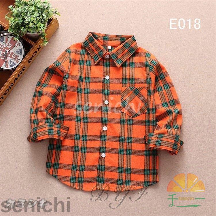 チェック シャツ キッズ 90 100 110 120 130 140 150 160cm 全17色 チェック シャツ キッズ 90 100 110 120 130 140 150 160cm 全17色