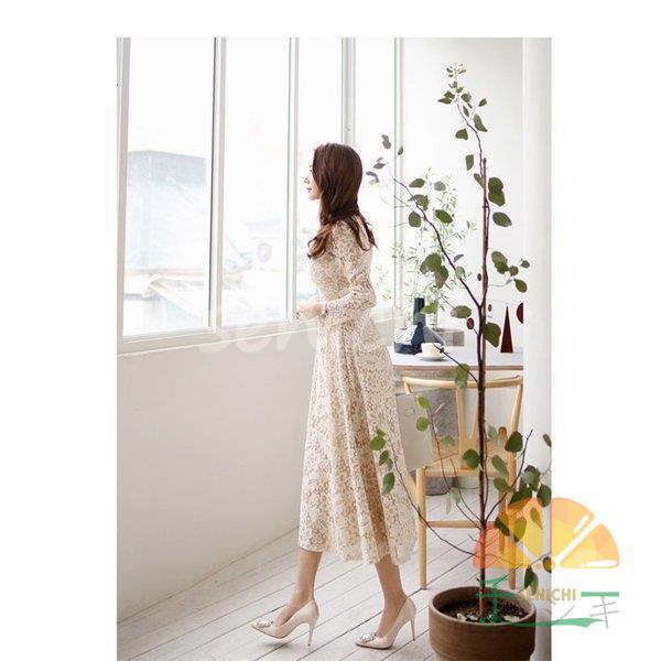 パーティードレス 結婚式 40代 20代 ロング 袖あり 長袖 韓国風 大きい