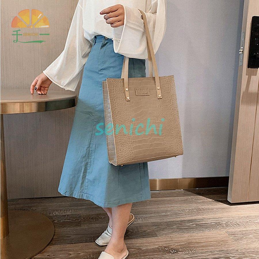 2way クロコ 型押し トートバッグ a4 縦型 レディース 肩かけバッグ