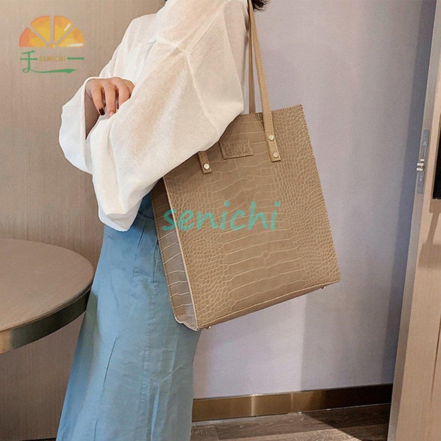 2way クロコ 型押し トートバッグ a4 縦型 レディース 肩かけバッグ