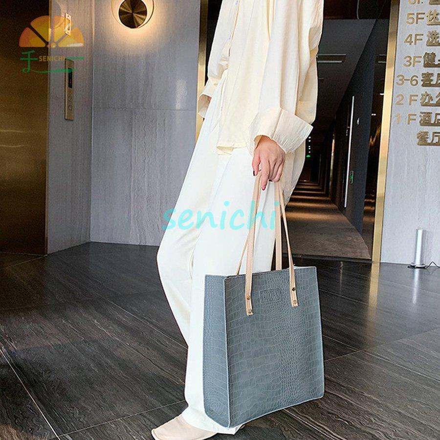 2way クロコ 型押し トートバッグ a4 縦型 レディース 肩かけバッグ