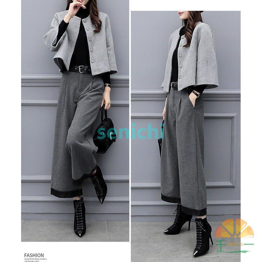 セットアップ レディース 秋冬 40代 20代 フォーマル 長袖 2点セット