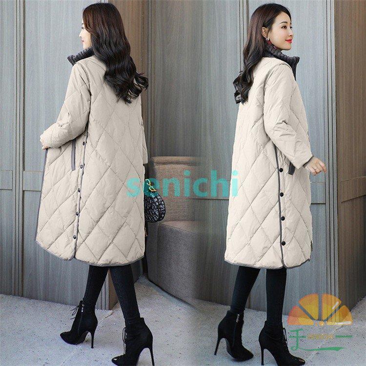 中綿ダウンコート レディース 40代 ロング丈 軽い 冬服 厚手 アウター
